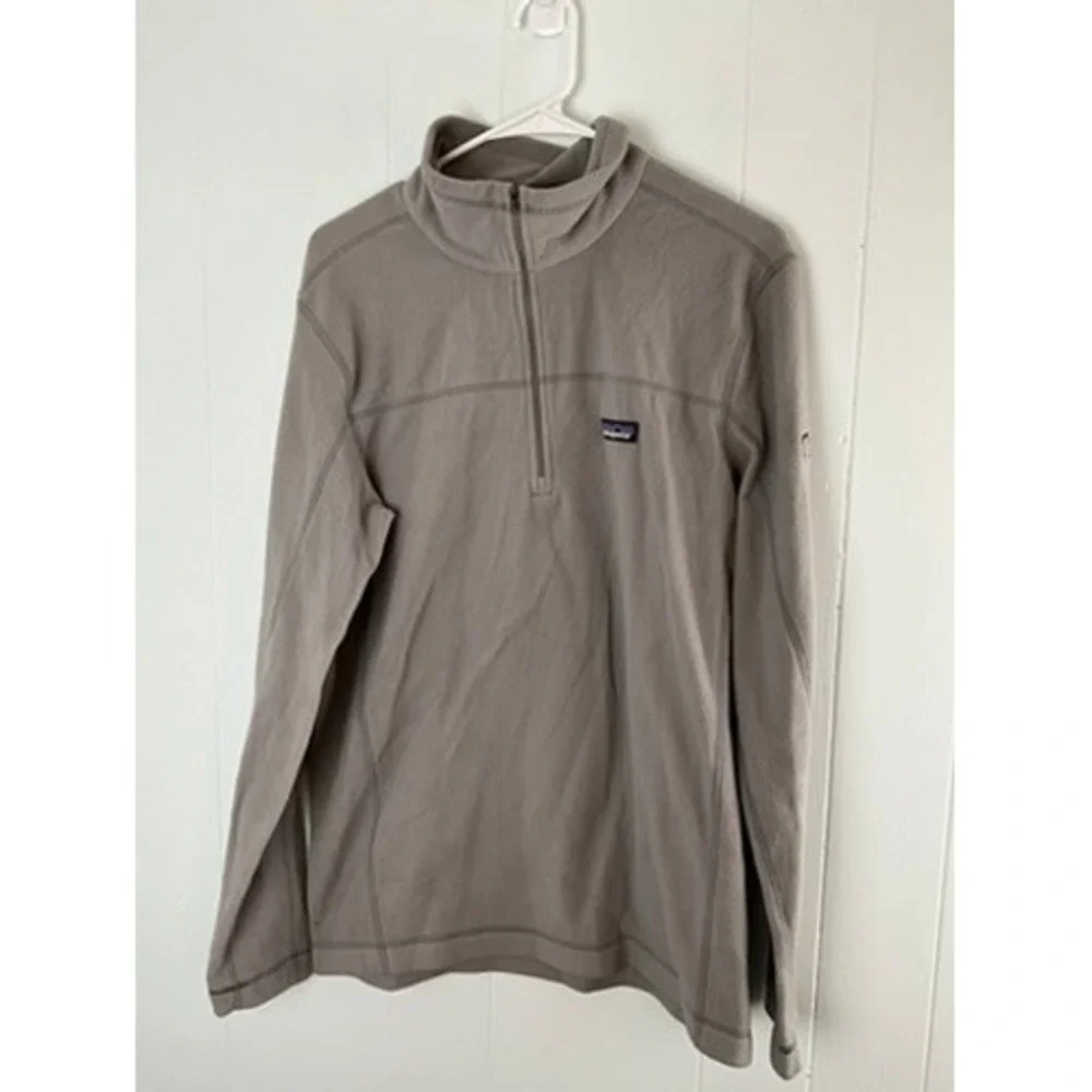 Patagonia Mens Micro D 1/4 Zip Fleece Pullover Forge Grey 26176 Size Medium